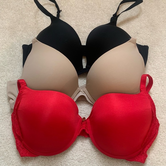 Natori Other - 3 Natori Women's Bra bundle - Black, Tan, and Red. 36C. EUC.